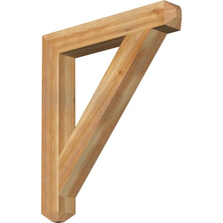 Ekena Millwork Traditional Craftsman Rough Sawn Bracket, Western Red Cedar, 4"W x 28"D x 32"H BKT04X28X32TRA04RWR